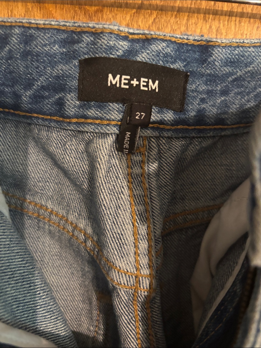 ME+EM Relaxed Wide-Leg Faded Blue Denim Jeans - Picture 3 of 5